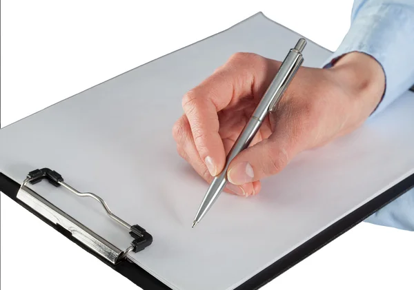 Businesswoman signing a contract - closeup shot — Stock Photo, Image