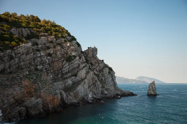 在克里米亚的海和山景观 — 图库照片