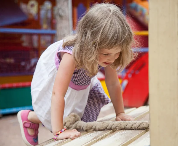 Little girl at playground — Stock Photo, Image