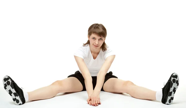 Young woman doing sport exercises — Stock Photo, Image