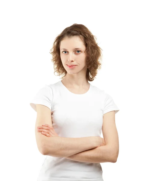 Portrait of smiling young woman — Stock Photo, Image