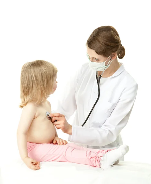 Läkare och ett barn — Stockfoto
