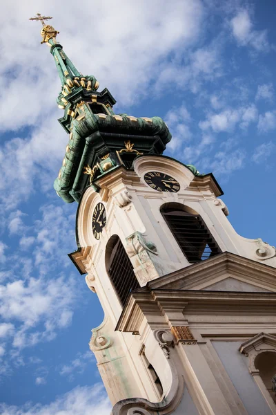 Broach of a chapel against blue sky — Stock Photo, Image