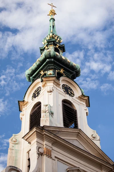 Broach of a chapel against blue sky — Stock Photo, Image
