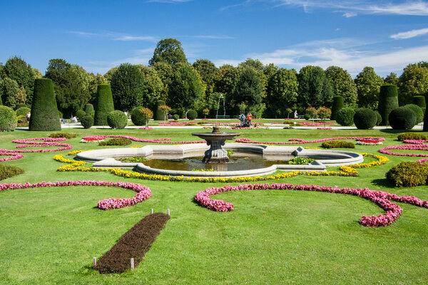 Beautiful summer Schonbrunn park