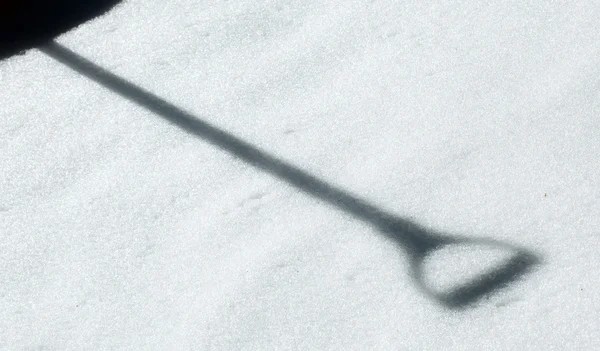 Sněhová lopata stín — Stock fotografie