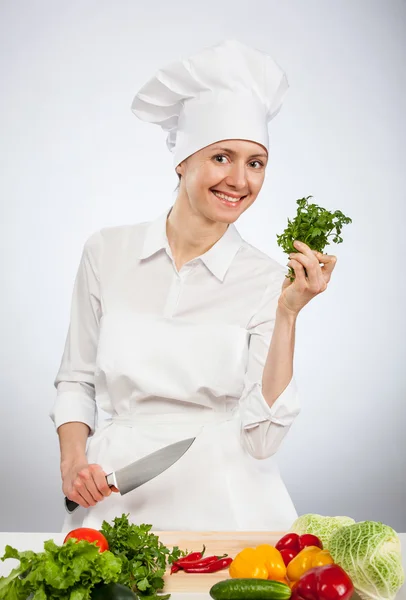 Smiling young cook — Stock Photo, Image