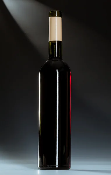 Garrafa de vinho único — Fotografia de Stock