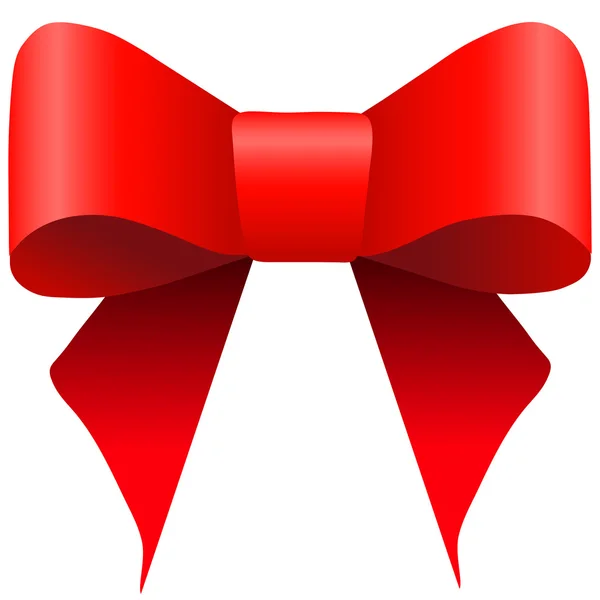 Arc cadeau rouge vif — Image vectorielle