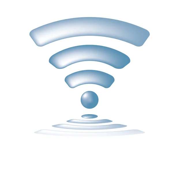 Symbole réseau sans fil icône wifi — Image vectorielle