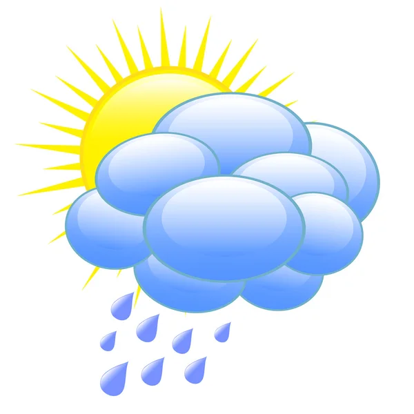 Wettervorhersage-Symbol — Stockvektor