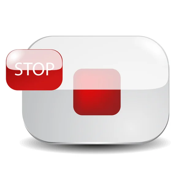 Stop button — Stock Vector