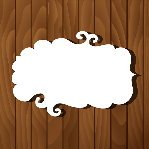 Bannière sur fond en bois — Image vectorielle