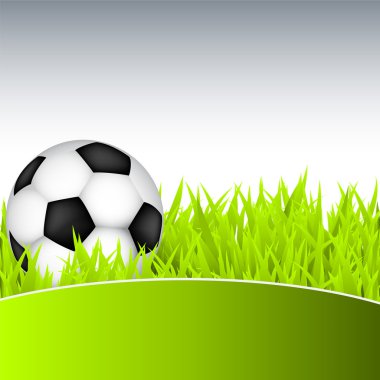Yeşil çimlerde futbol topu