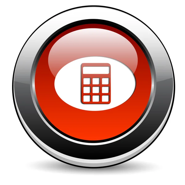 Botón icono de la calculadora — Vector de stock