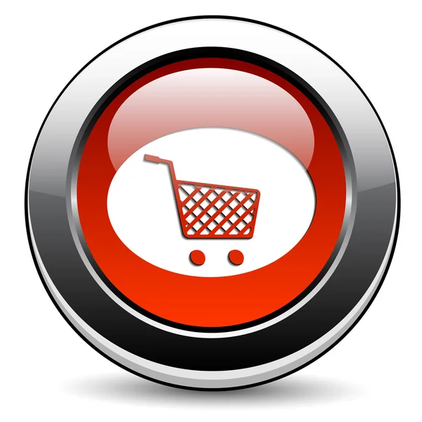 Shopping cart button — Stock Vector