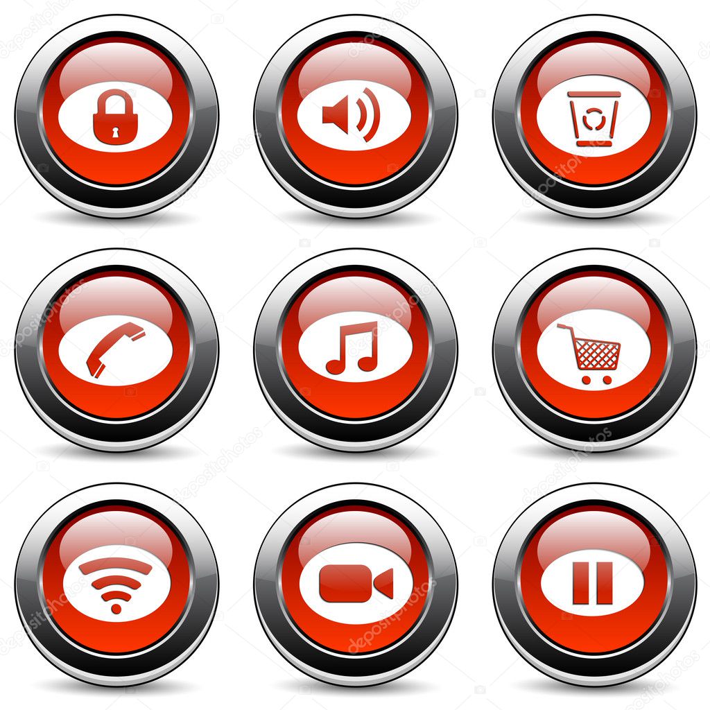 Set of buttons