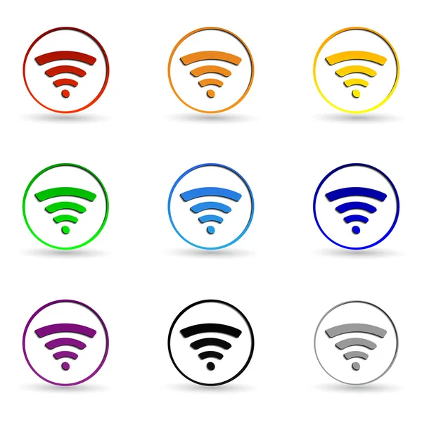 Icone WiFi — Vettoriale Stock