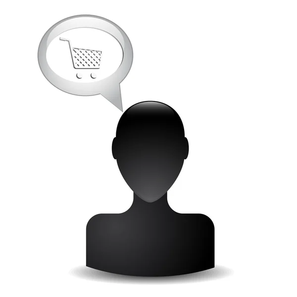 Reflexiones sobre las compras — Vector de stock