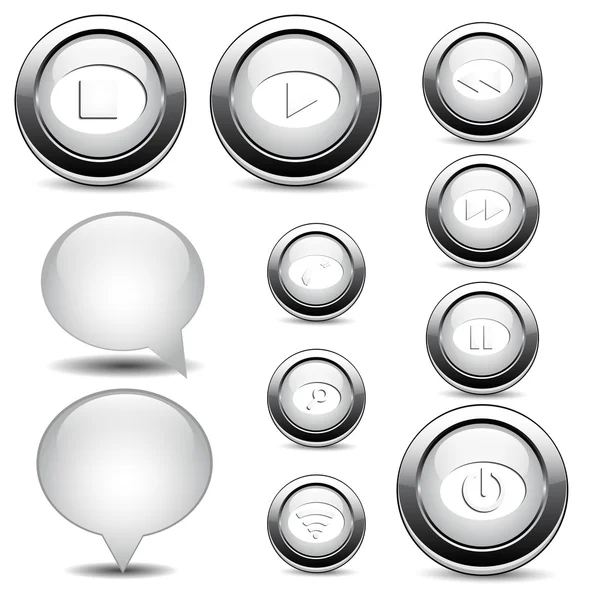 Set of buttons — Stock Vector