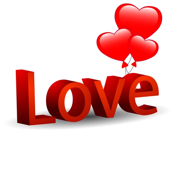 Love with hearts — Stock Vector