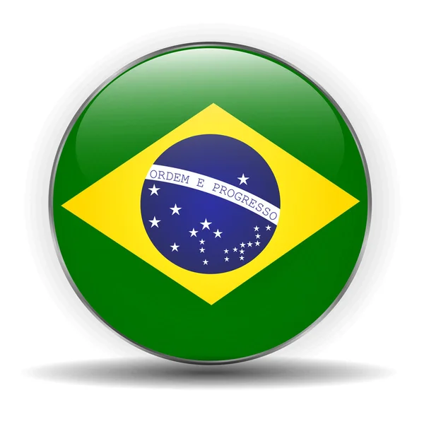 Icono de la bandera de Brasil — Archivo Imágenes Vectoriales