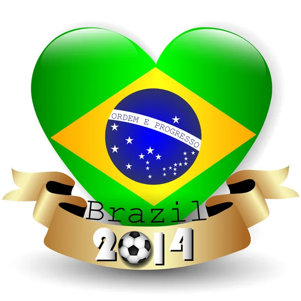 Braziliaans vlaggenpictogram — Stockvector