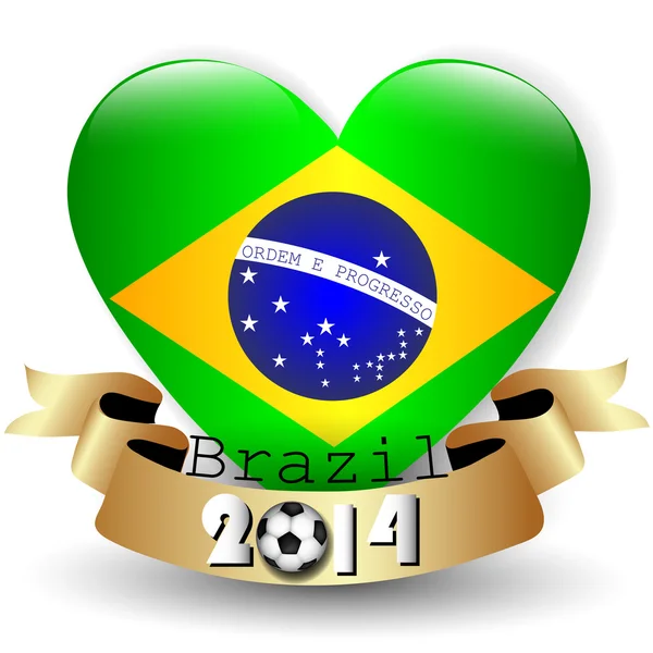 Icoana steagului brazil — Vector de stoc