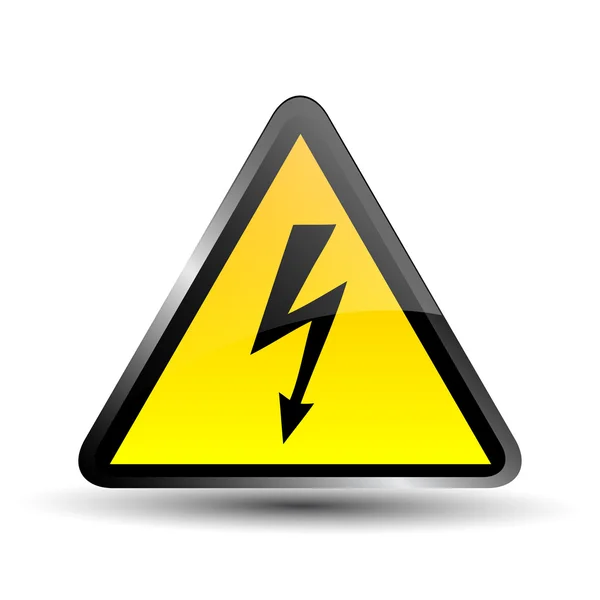 Label electricity hazard — Stock Vector
