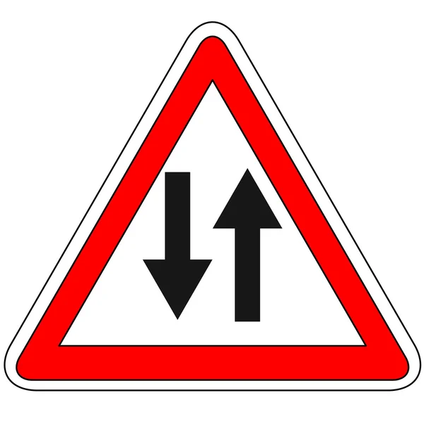 Двусторонний дорожный знак — стоковый вектор