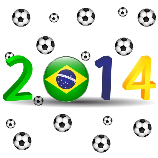 Brazilië 2014 — Stockvector