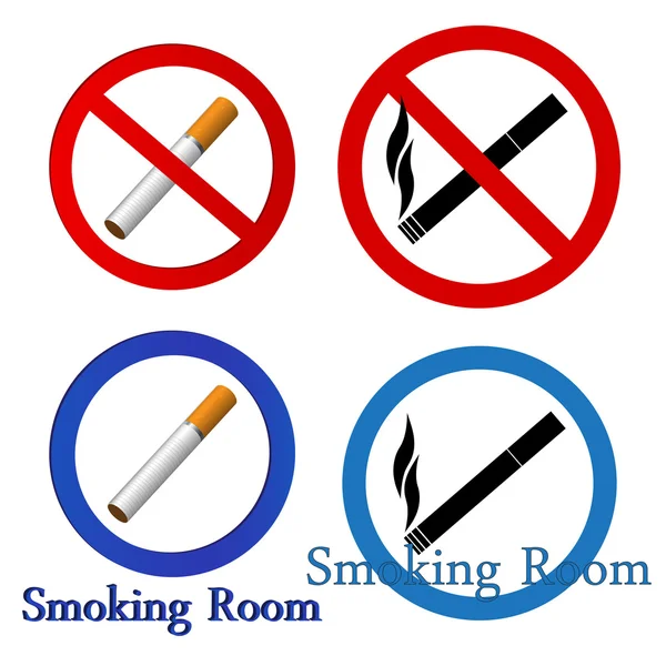 Smoking icons set — Stock Vector