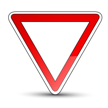 Yield sign clipart