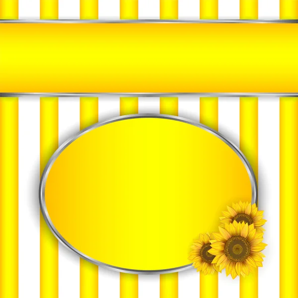 Frame with sunflowers — Stock Vector