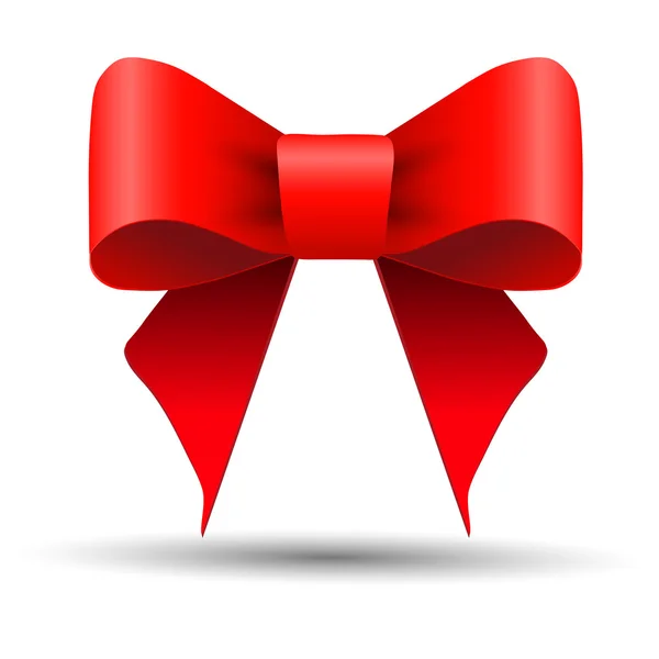 Bright red gift bow — Stock Vector