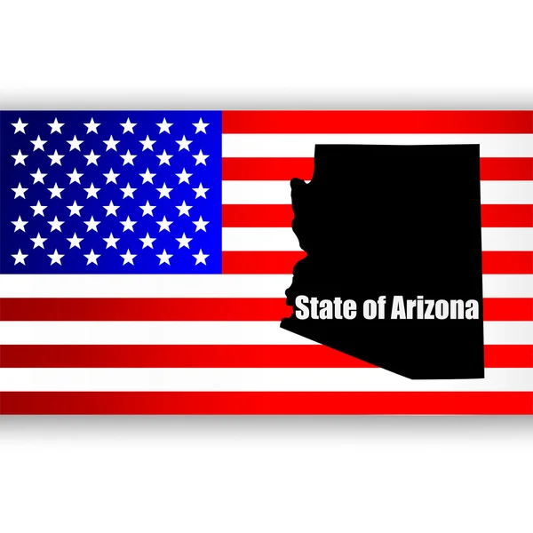 Mapa del estado de Arizona — Vector de stock