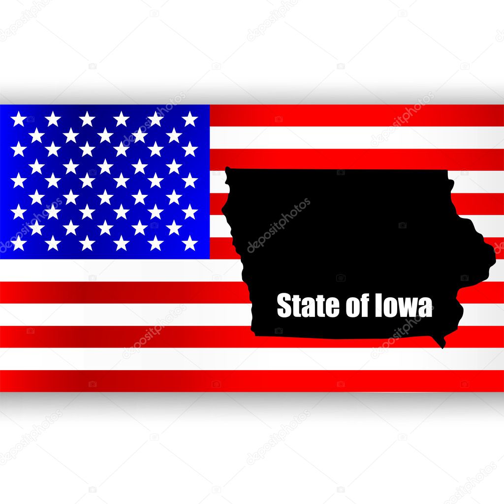 Map of the U.S. state of Iowa