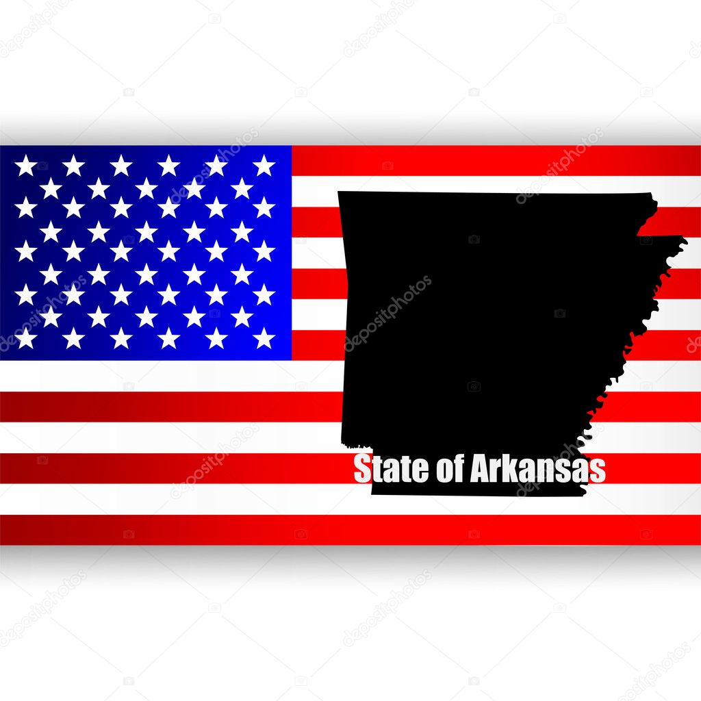 Map of the U.S. state of Arkansas