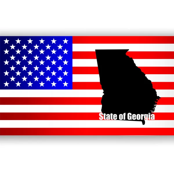 Karte des US-Bundesstaates Georgia — Stockvektor
