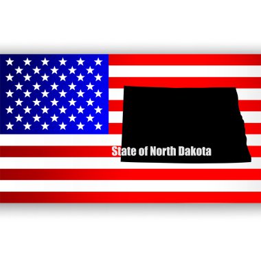 harita U.S. Devlet Kuzey dakota