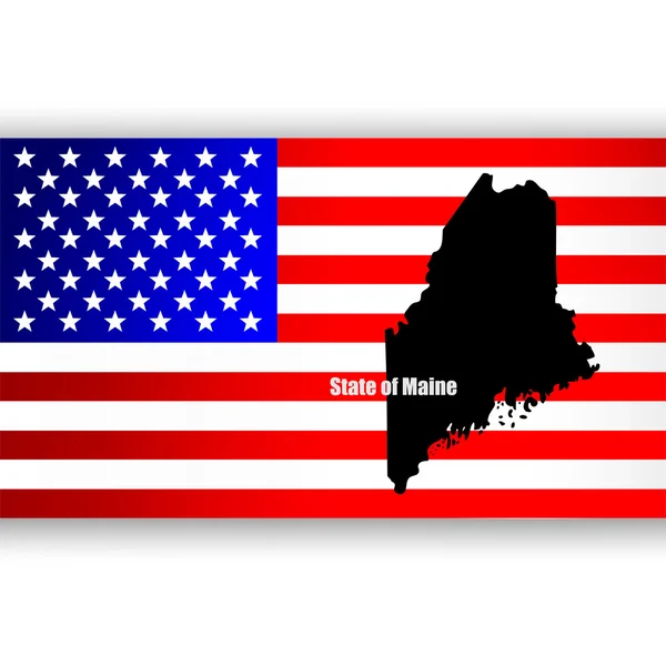 Carte de l'État américain du Maine — Image vectorielle