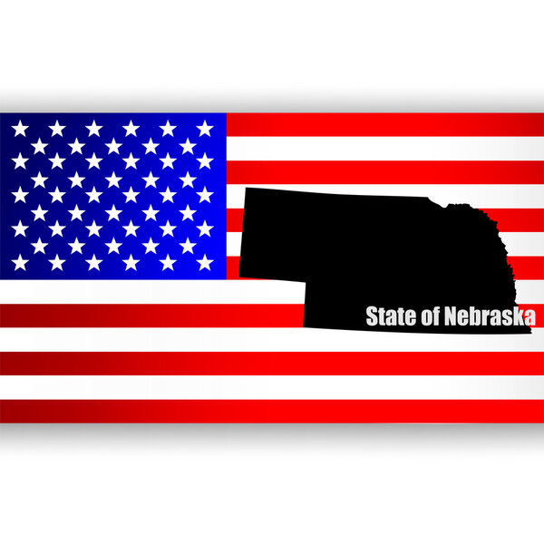 Map of the U.S. state of Nebraska