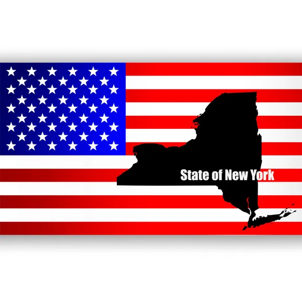 Karte des US-Bundesstaates New York — Stockvektor