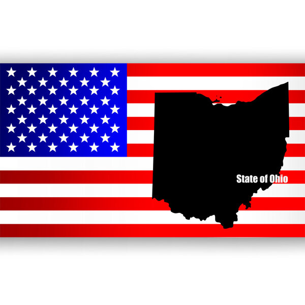Map of the U.S. state of Ohio