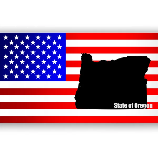 Map of the U.S. state of Oregon — Stock Vector