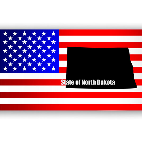 Map of the U.S. state of North Dakota