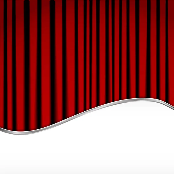 Background with red velvet curtain — Stock Vector
