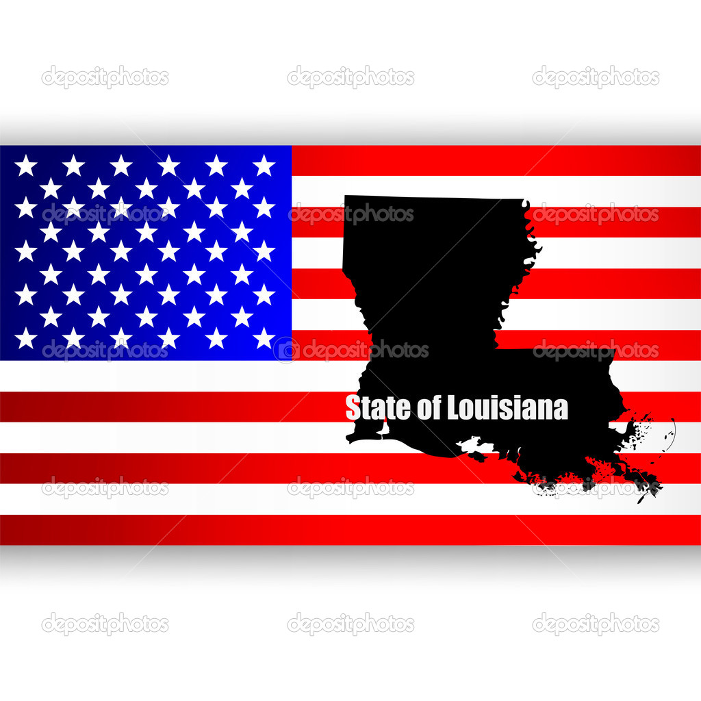 Map of the U.S. state of Louisiana