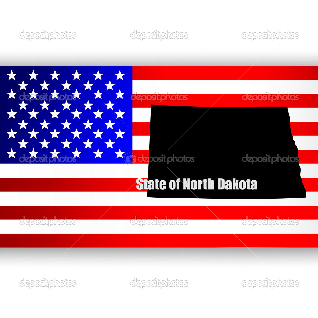 Map of the U.S. state of North Dakota