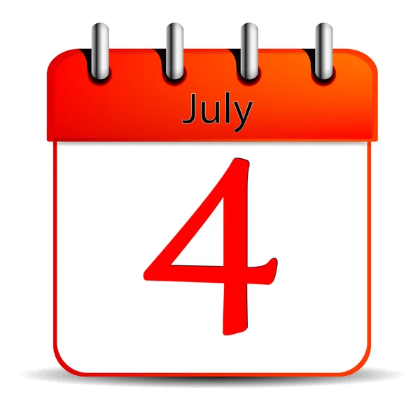 4 lipca kalendarz — Wektor stockowy